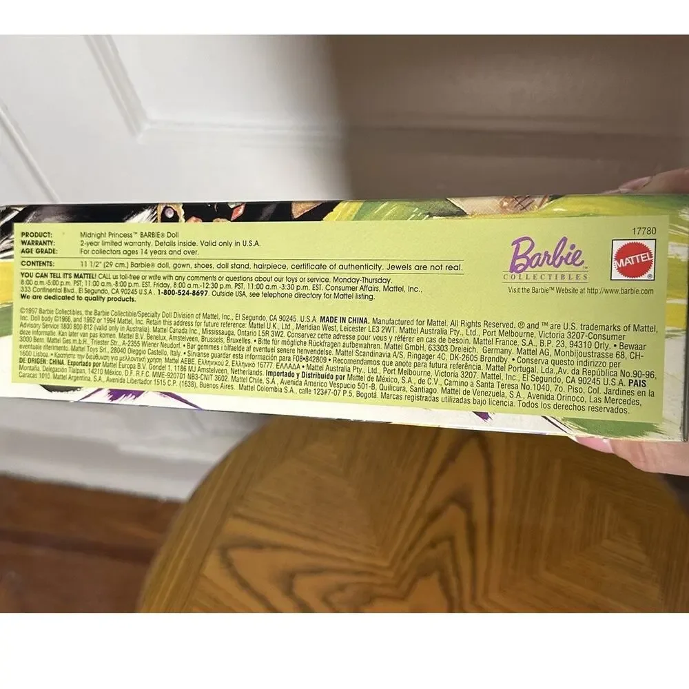 Midnight‎ Princess Barbie Doll 1997 Mattel Limited Edition #17780 New In Box